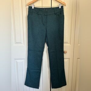 NWT New York & Co Teal Black Tweed Bootcut Dress Pants Trousers